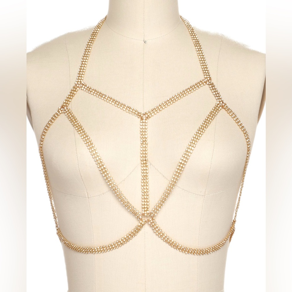Glamorous Rhinestone Bra Chain - Picture 2 of 4
